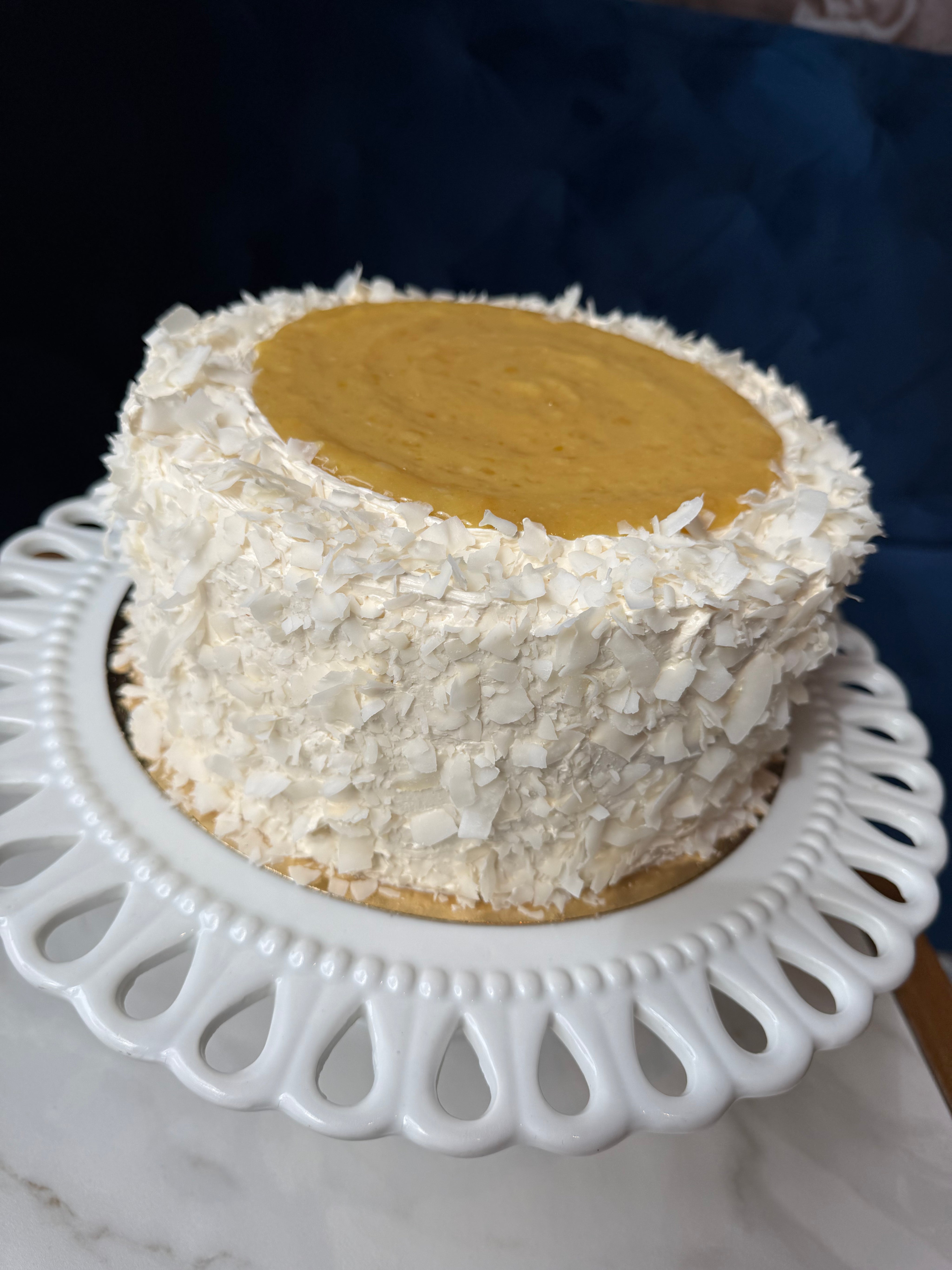 Gâteau aux myrtilles et à la noix de coco
