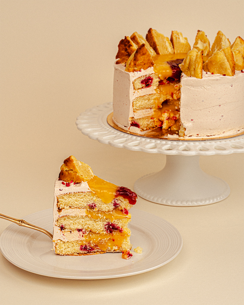 Gâteau à la crème citron-framboise