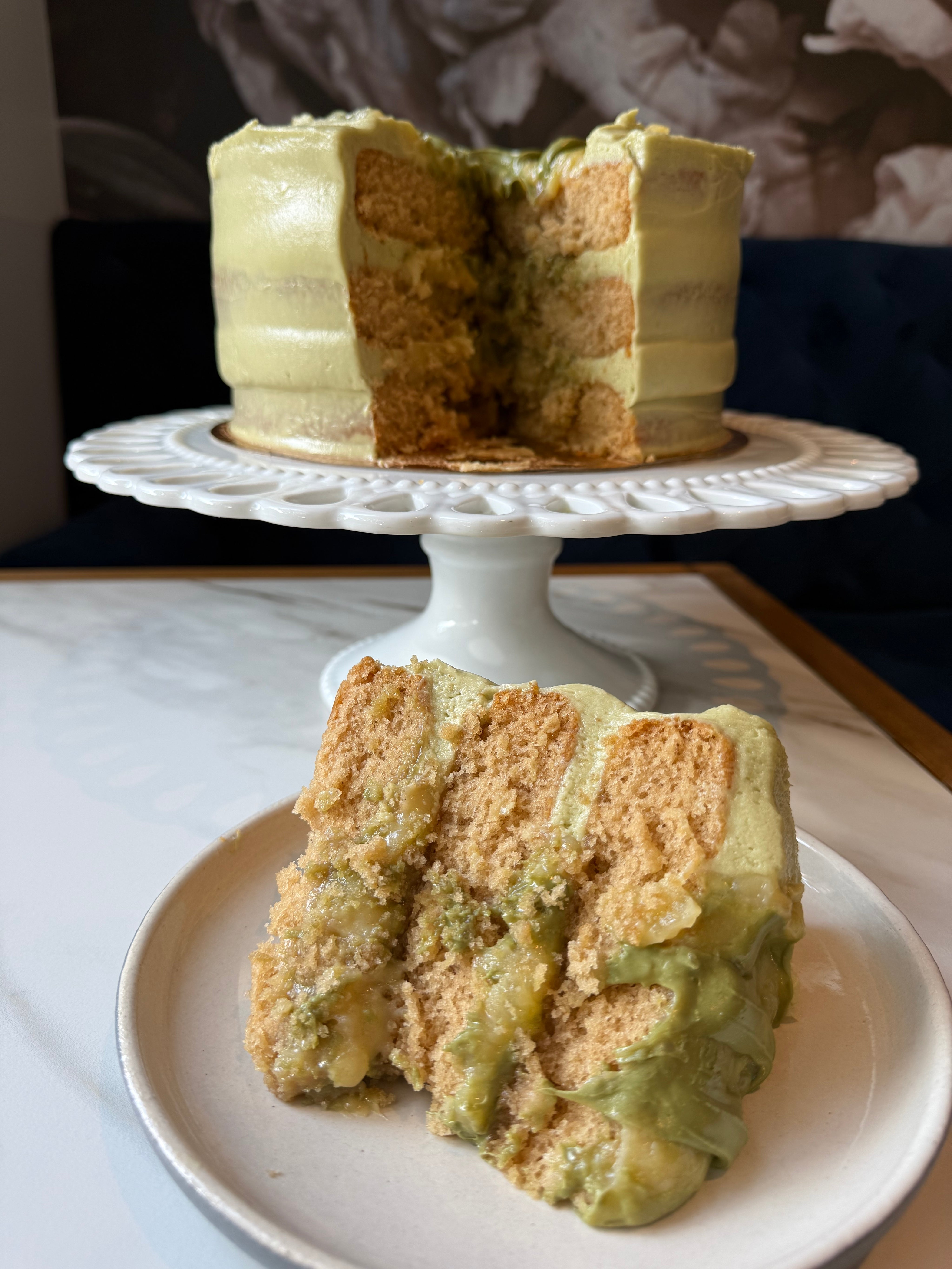Honey, Apple and Pistachio Cake